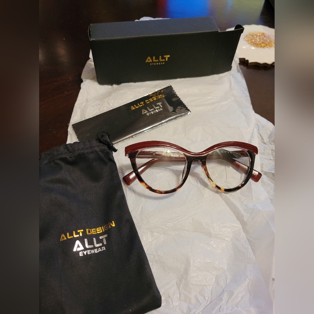 New Cat Eye Burgundy & Tiger Eye Glasses